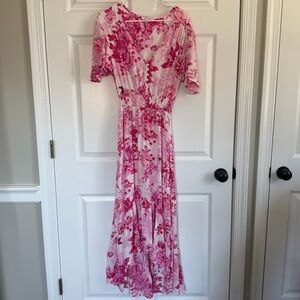 Anthropologie Abel the Label Osaka Pink Floral Dress